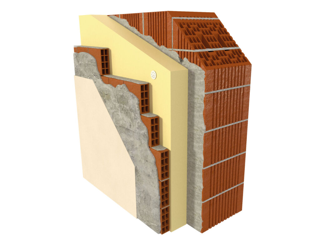 Sistema di isolamento per muratura perimetrale con intercapedine - Pannello isolante termico XPS